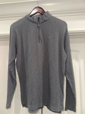Fish Hippie Gray Heather Quarter Zip Pullover Men’s Medium